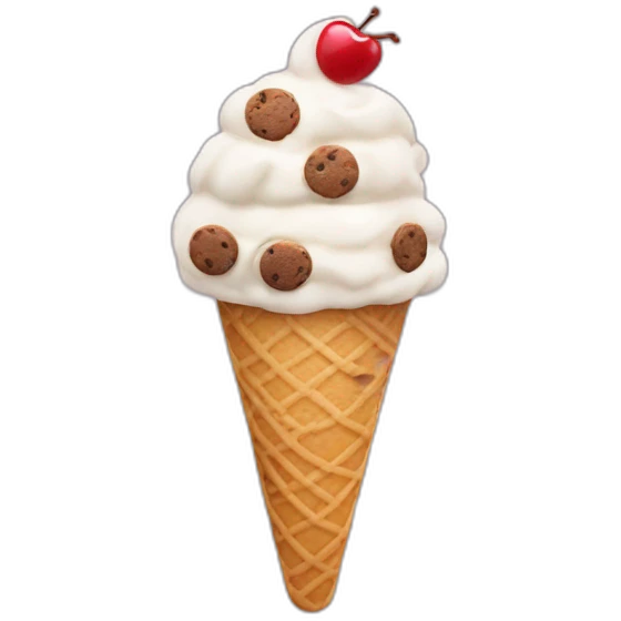 ice Creme with cookies flavour emoji