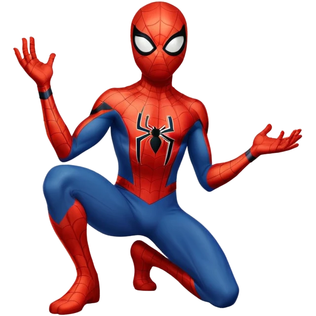 Spider-Man kneeling and giving praise to God emoji