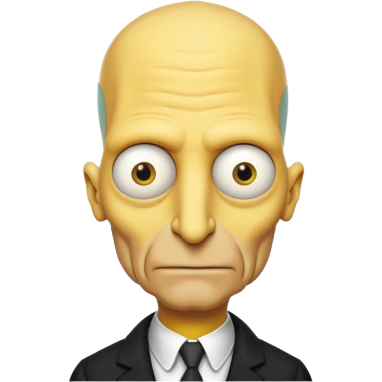 Mr. Burns, simpson, yellow skin tone, very very very long nose. complete yellow emoji