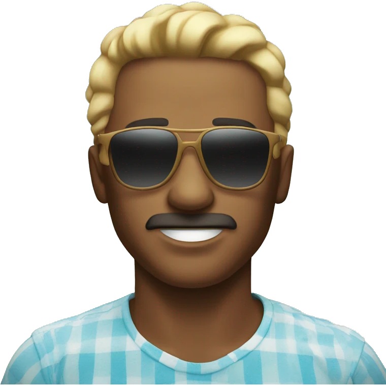 Oh man wearing sunglasses on the beach emoji
