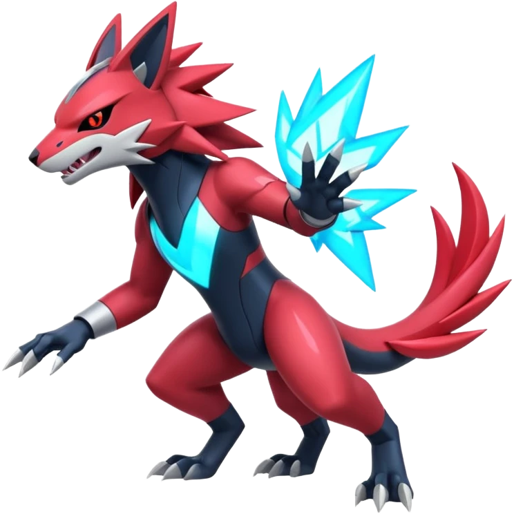 Futuristic Modern Zeraora-Palkia-Zoroark-fusion emoji