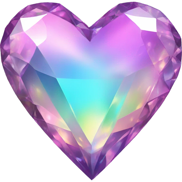 Crystal Iridescent Heart emoji