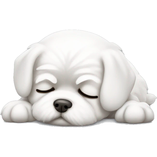 Maltese falling asleep emoji