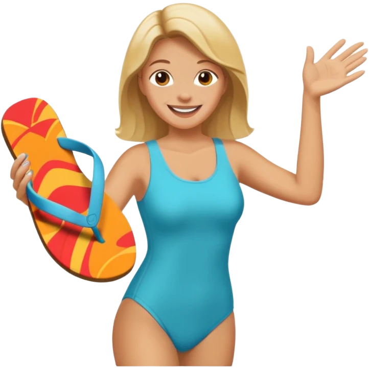 Mom throwing flip flop emoji