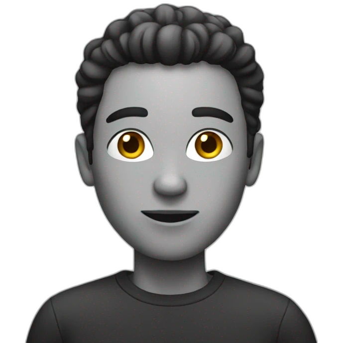 Black white dude emoji