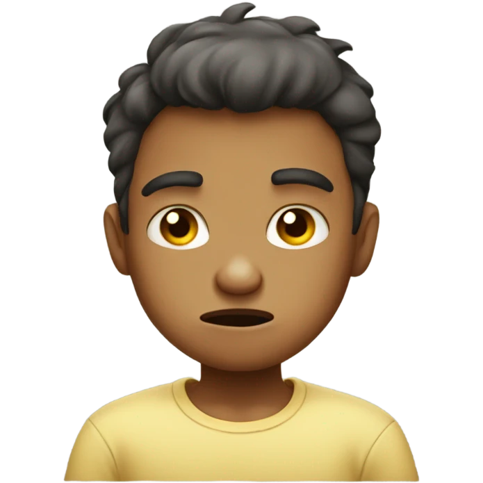 angry kid with crossed arms emoji