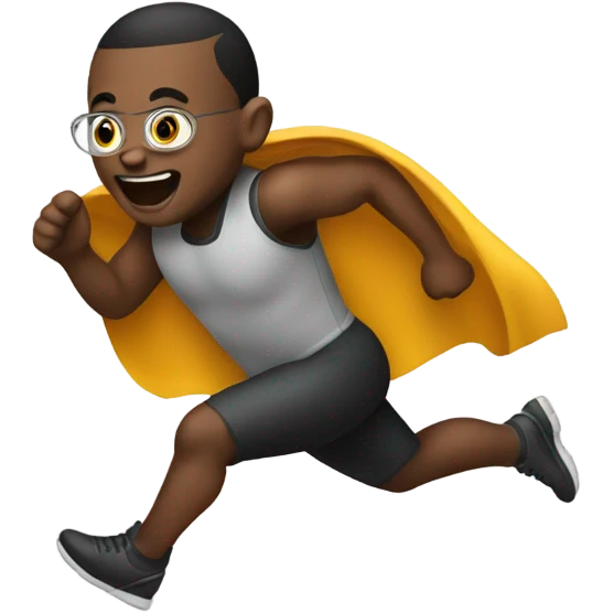 midget running super fast emoji