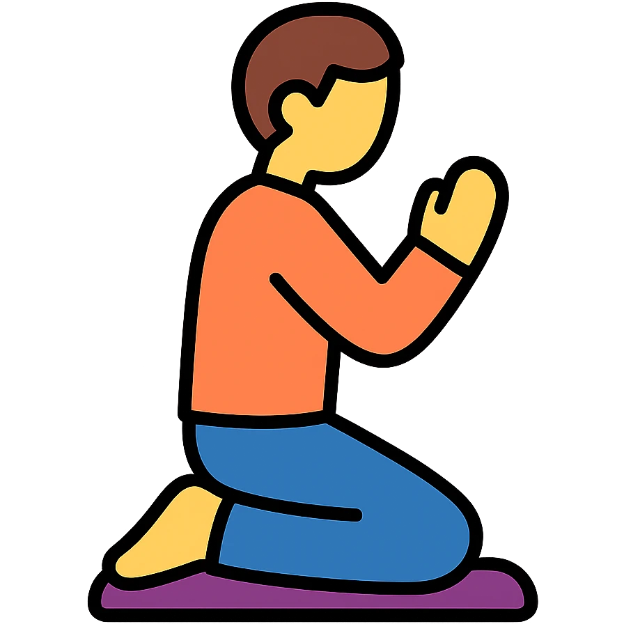 colored icon of a man praying emoji