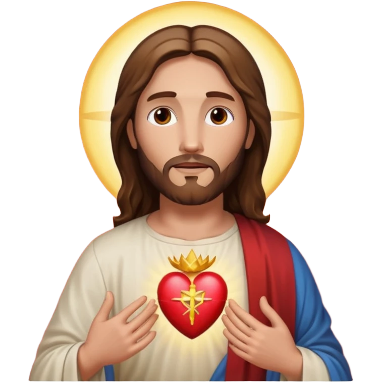 Jesus with sacred heart emoji