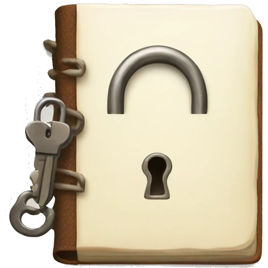 locked ivory diary emoji