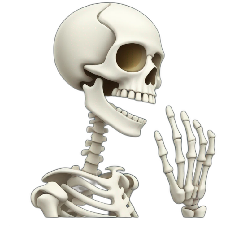 skeleton saluting emoji