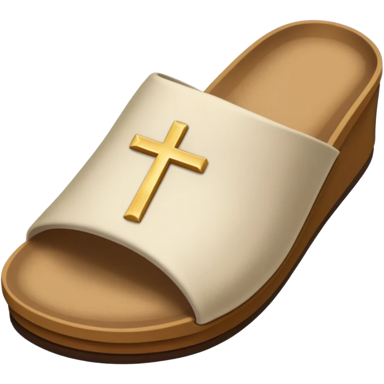 Jesus Christ's single open toe slipper emoji