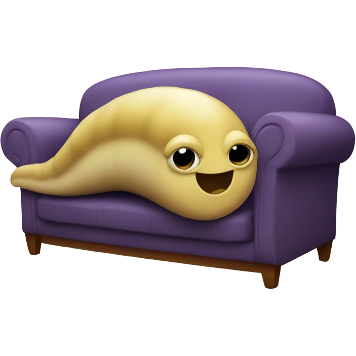 Slug sitting on couch  emoji