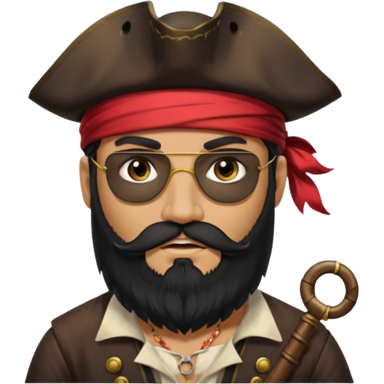 Pirate with very Long bigger Beard. emoji