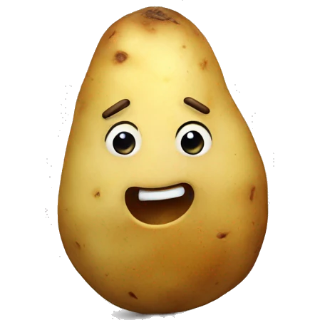Potato with face emoji
