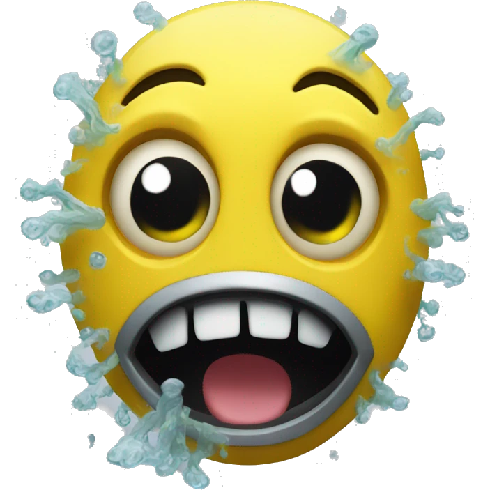 underwater scared yellow face emoji emoji
