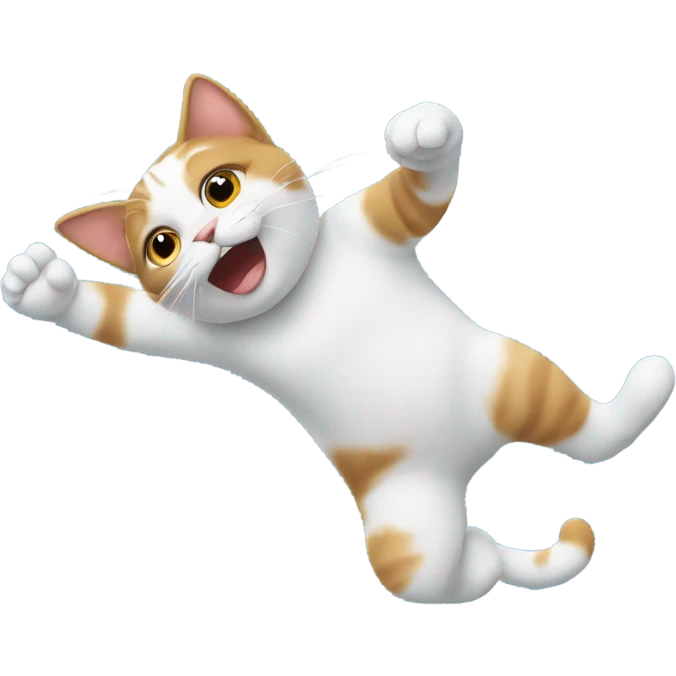 Cat doing a backflip in a plane emoji