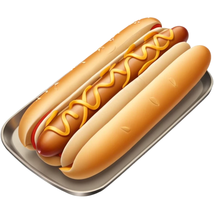 hot dog with french fries on a tray emoji