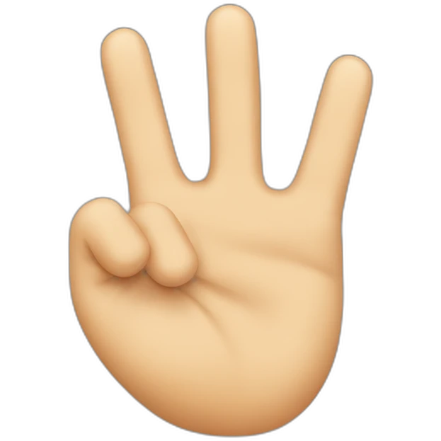 3 fingers emoji