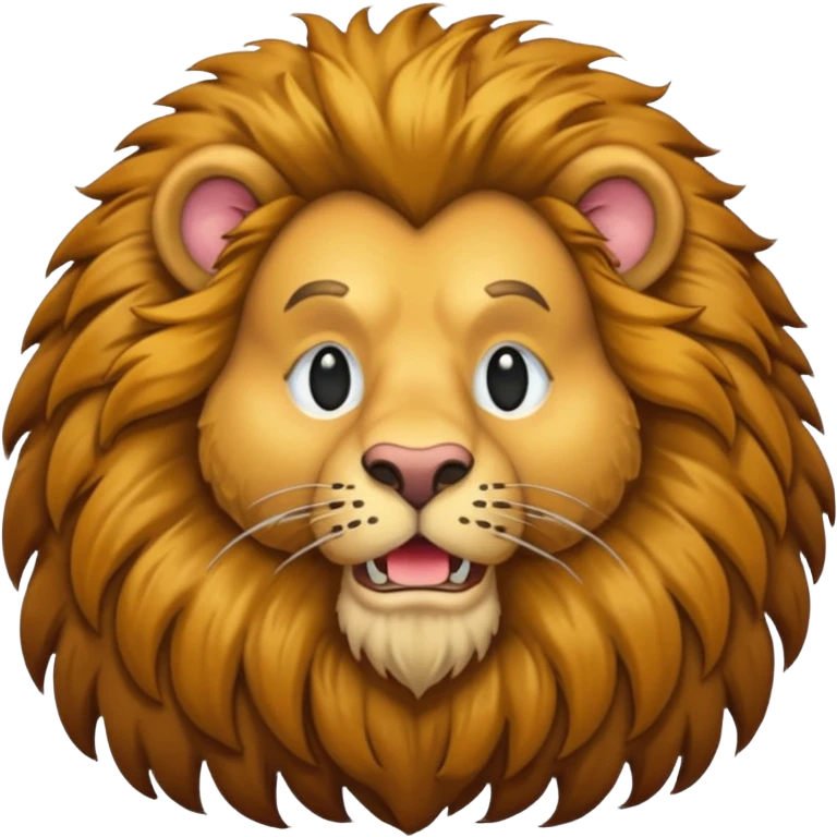 Cowardly Lion from Oz with golden brown fur emoji