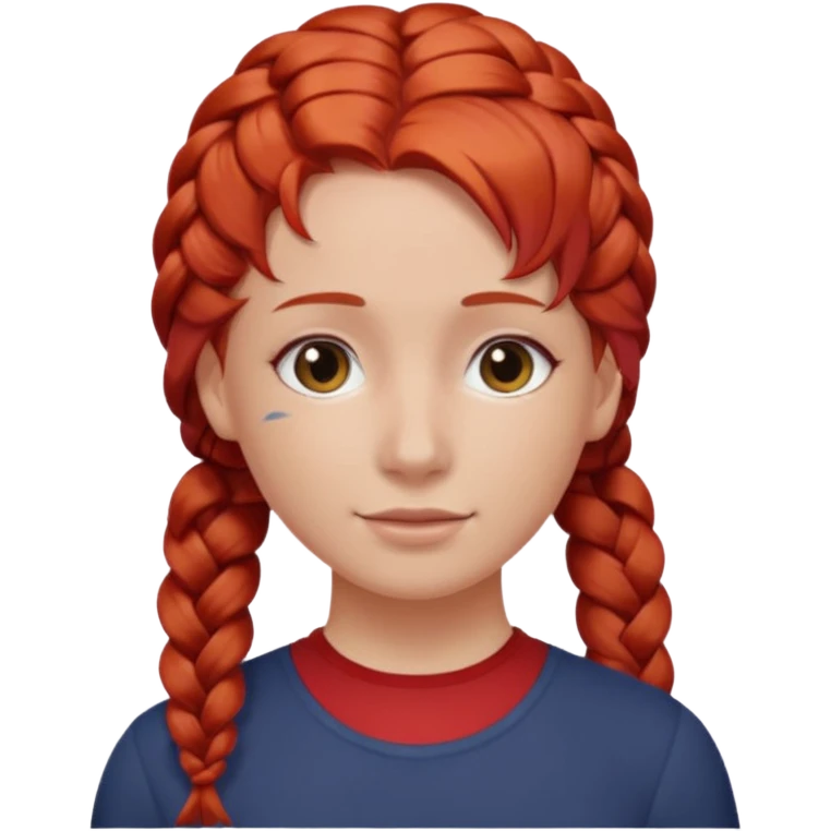 Red French frize emoji: NO FACE emoji