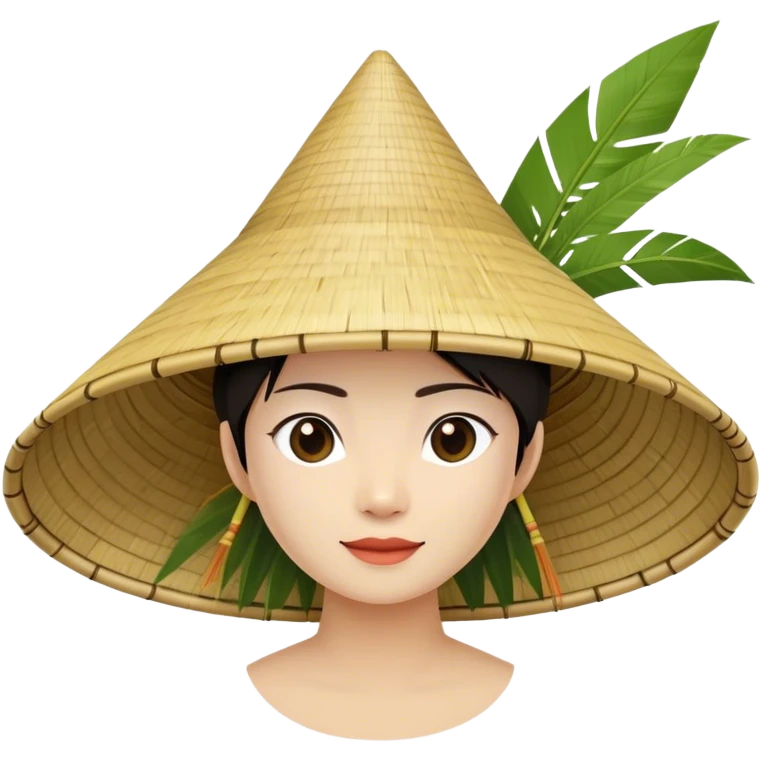 ​Cinematic Realistic Traditional Vietnamese Nón Lá, depicted as a delicately crafted conical hat made of bamboo and palm leaves with subtle texture and natural wear, evoking authentic cultural heritage, please show the hat only emoji