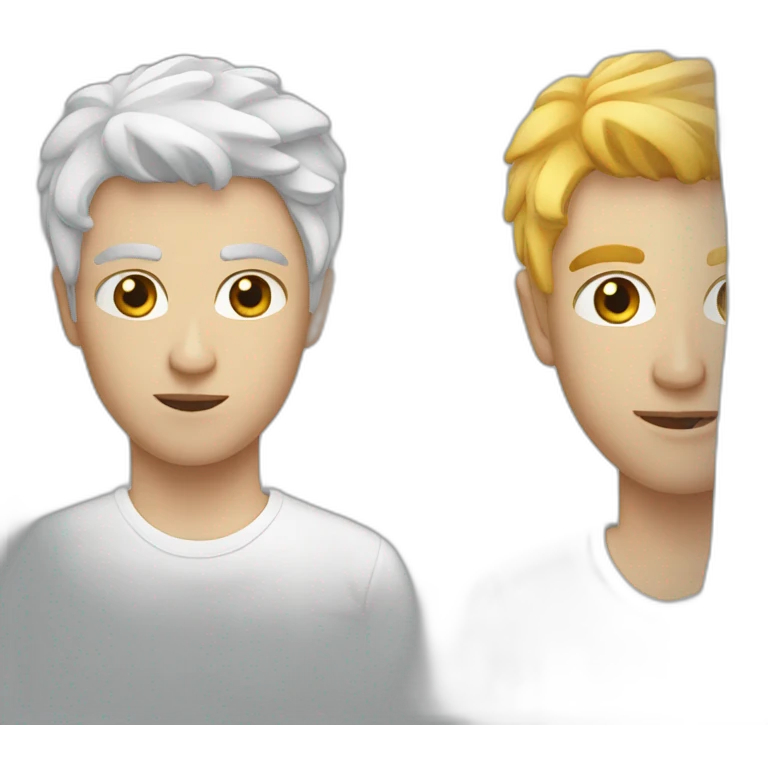 Perspiring white gay emoji