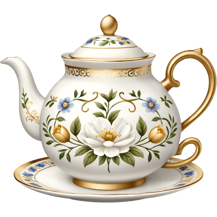 A teapot and teacup set for English afternoon tea. emoji