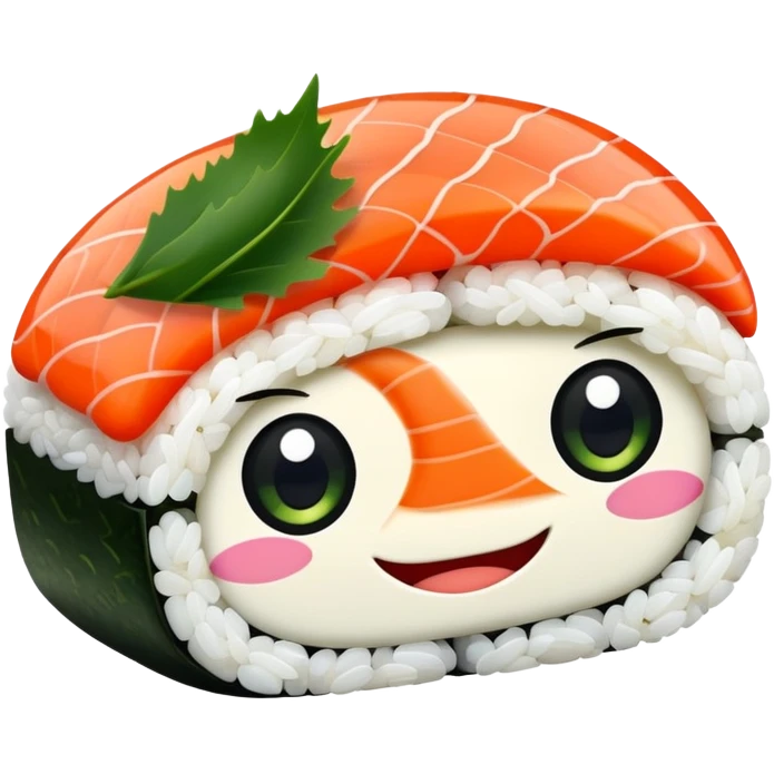enormous sushi smiling emoji