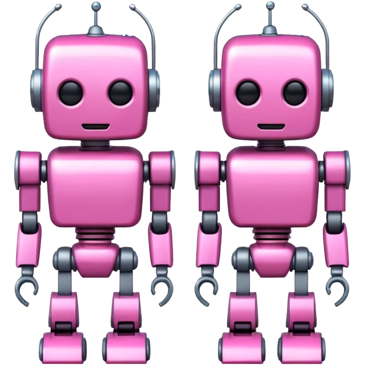 pink robots emoji