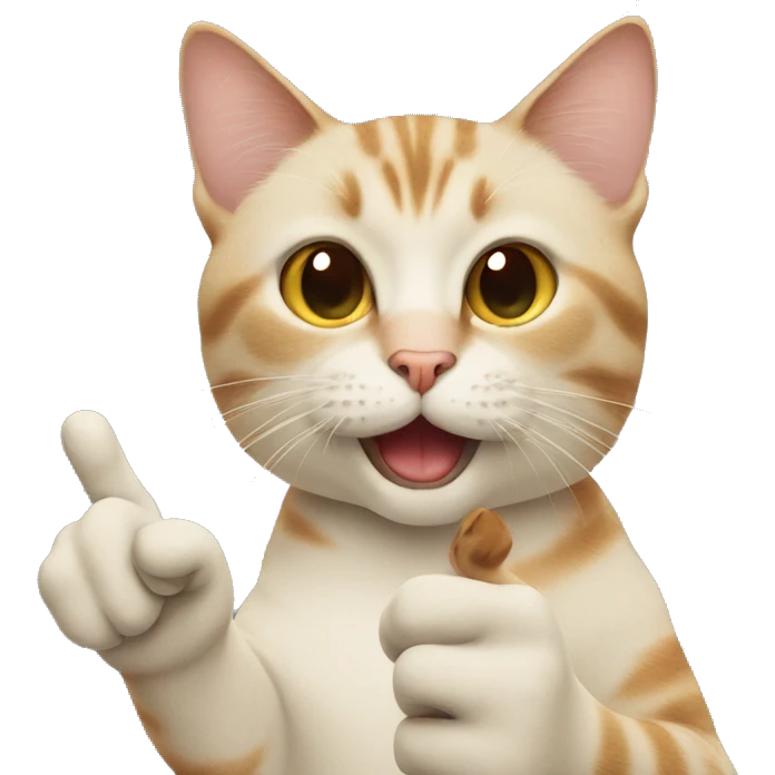 Cat giving a middle finger  emoji