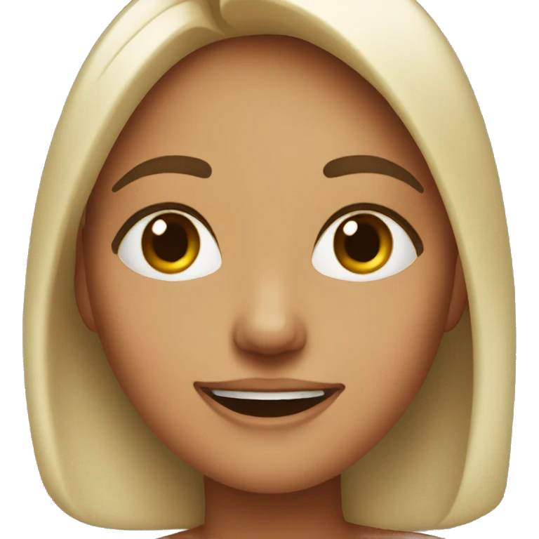 Blushing woman emoji
