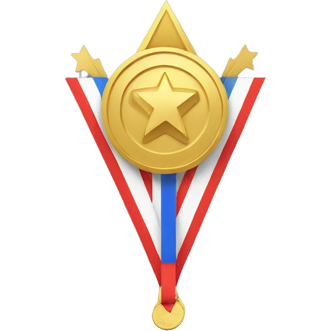 gold medal but look like a flght dart emoji