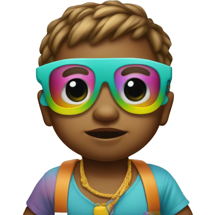 Baby wearing sunglasses emoji