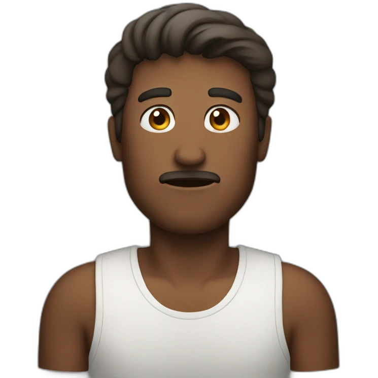 man refusing emoji