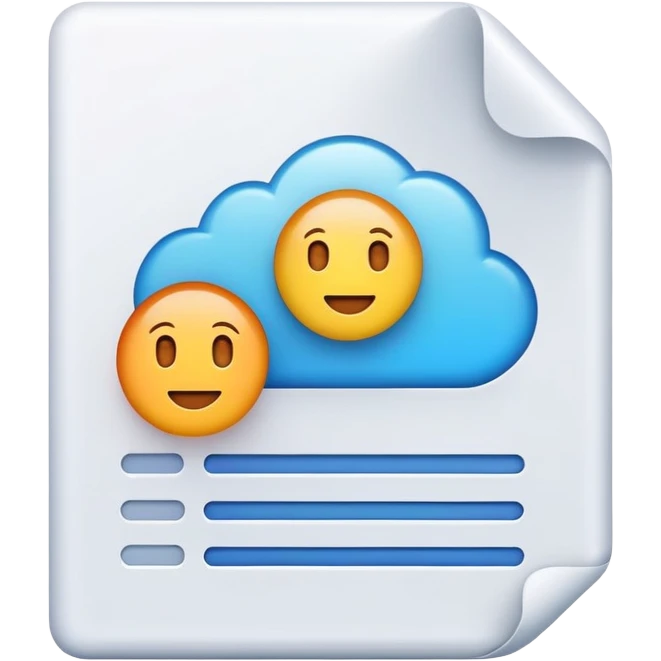 an ai tool emoji for  a  document report  emoji