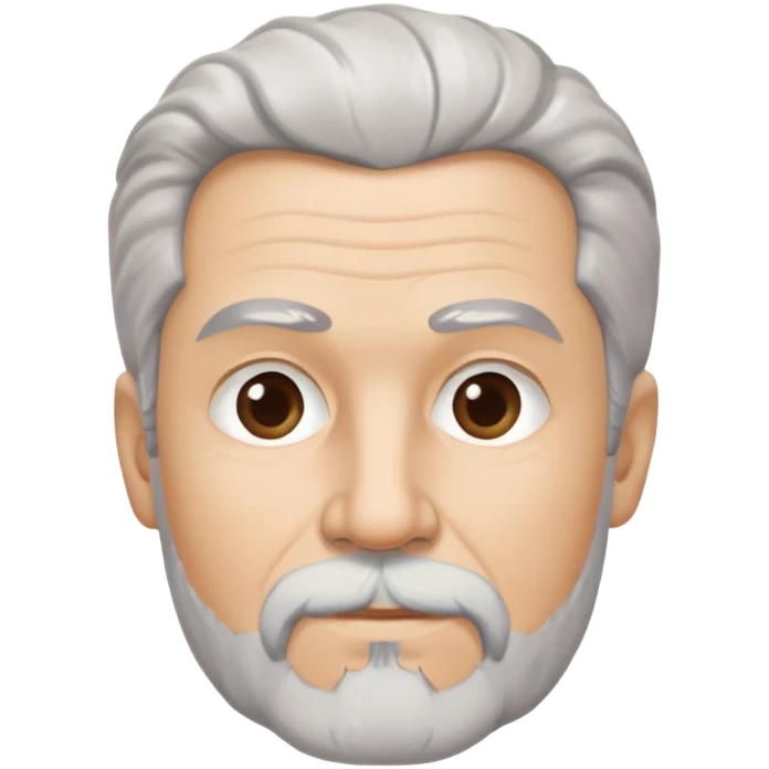 older Man with salt & pepper hair & goatee emoji