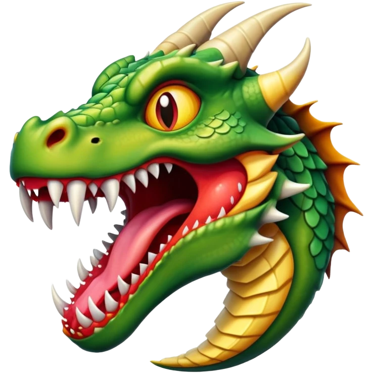 Freaky dragon with tongue out emoji