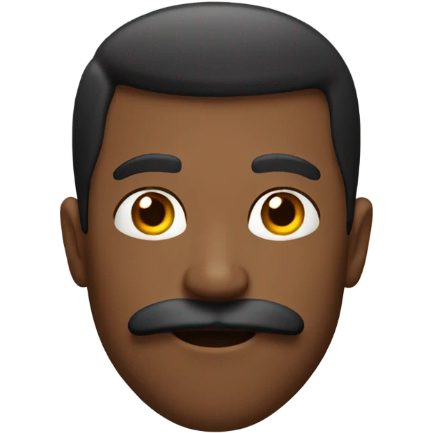 mucle brown guy with moustache emoji