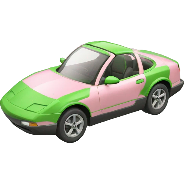 Soucoupe volante rose et verte emoji