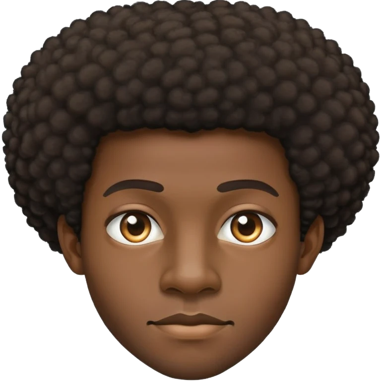 Back of head African Male Short afro emoji