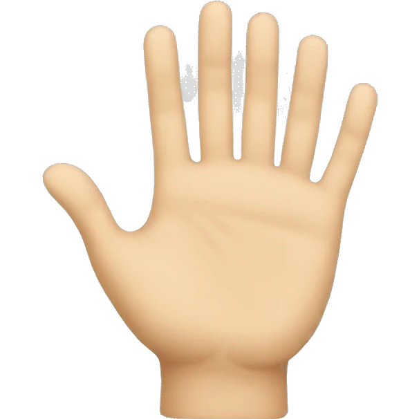 emoji with hand extended for cooperation emoji