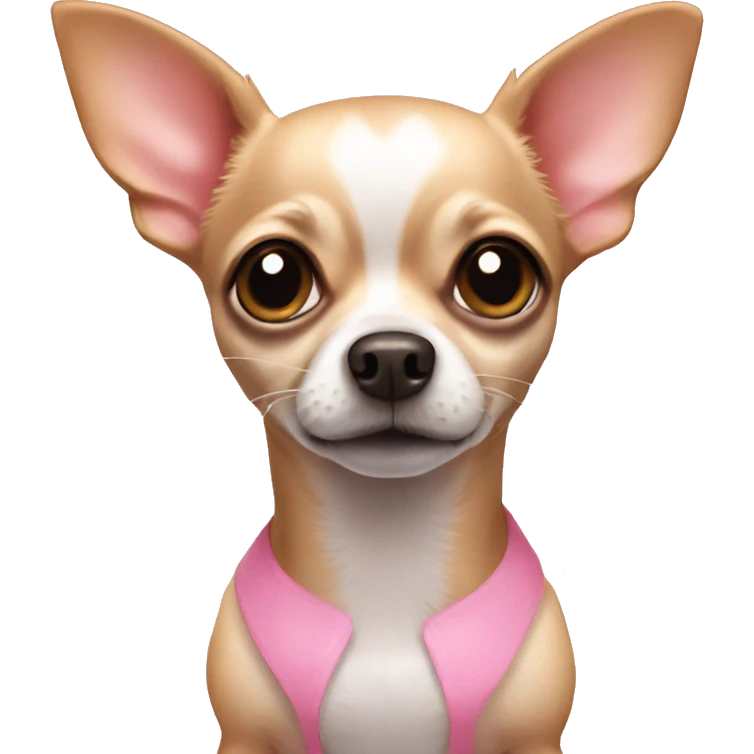 chihuahua in pink emoji