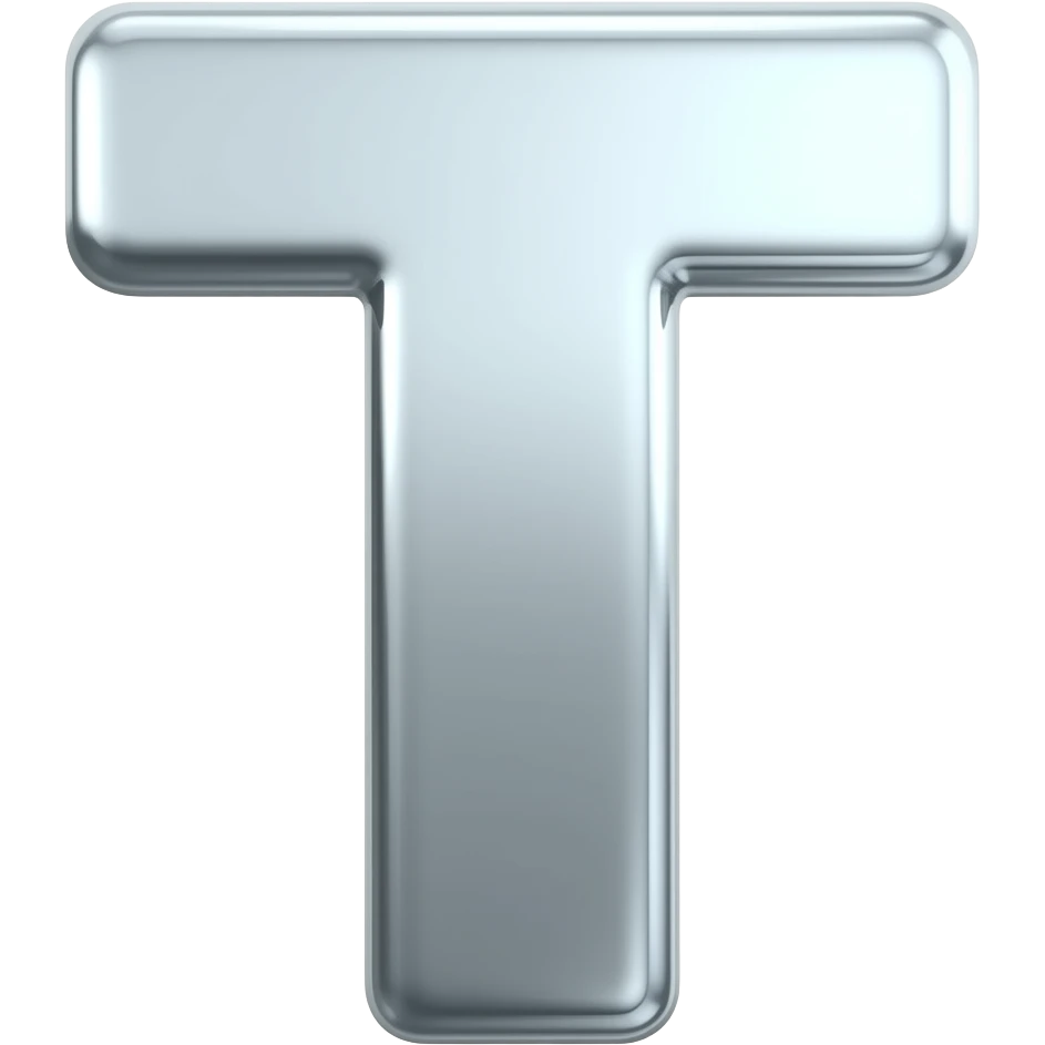 Chrome letter T emoji