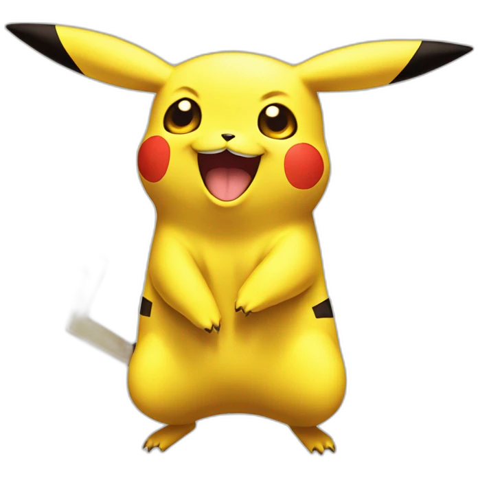 Pikachu mort de rire emoji