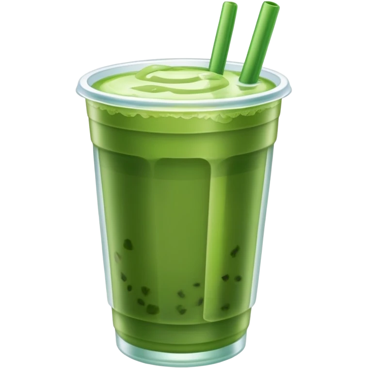 iced matcha plastic cup with lid emoji