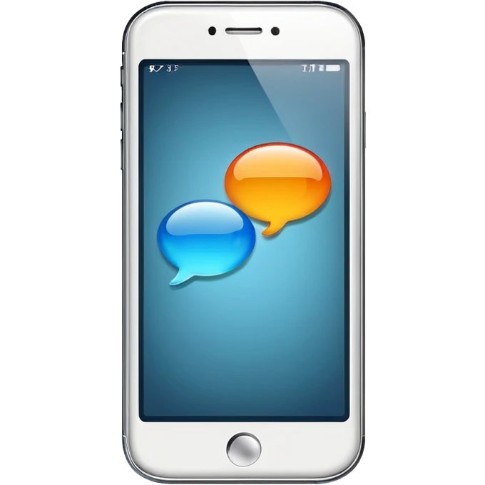 smartphone with a notification bubble emoji