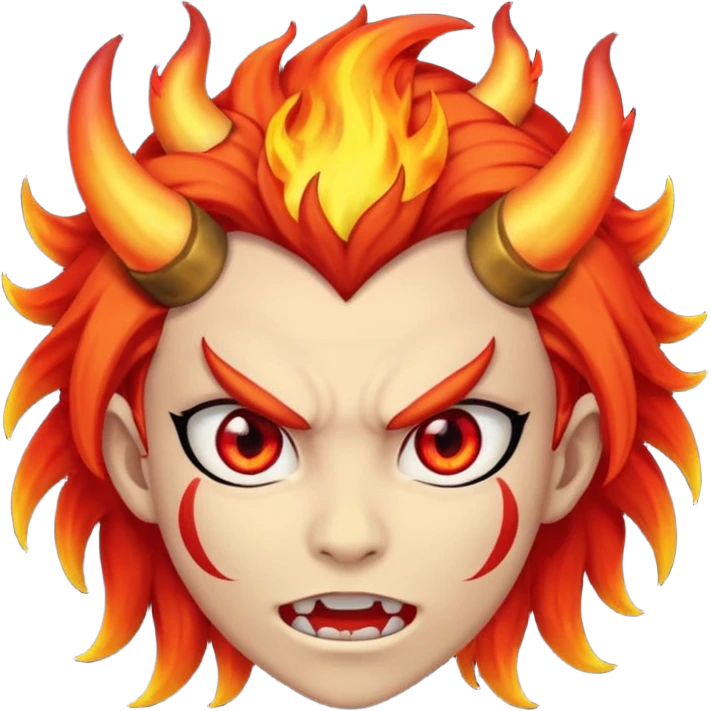 fire hair deamon emoji