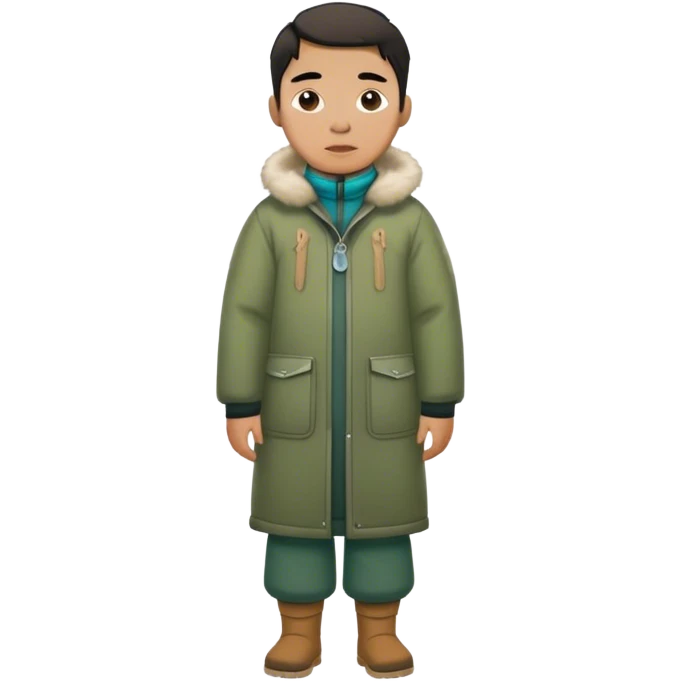 photorealistic greenland citizen standing full length emoji