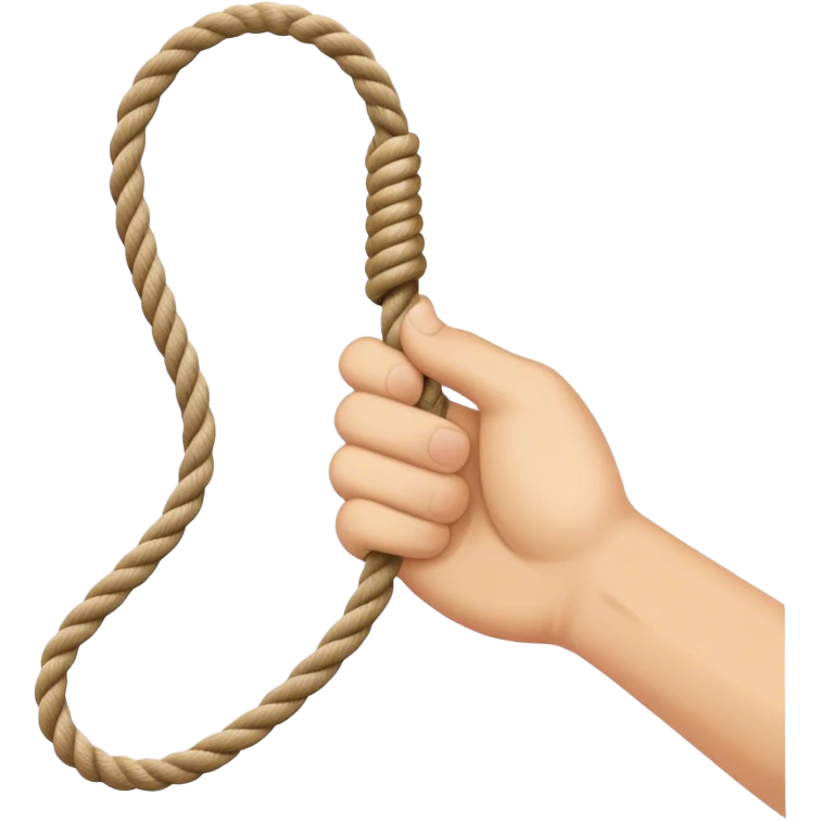 hand letting go a rope fall emoji